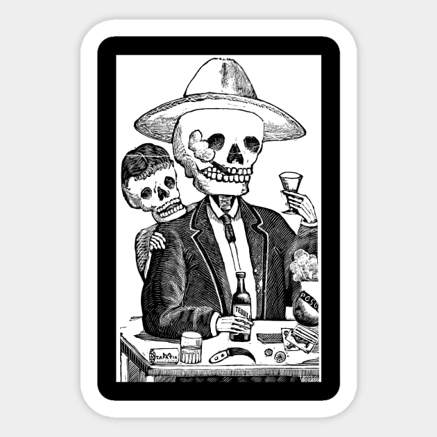 Day of the Dead Tequila Sticker by Scarebaby